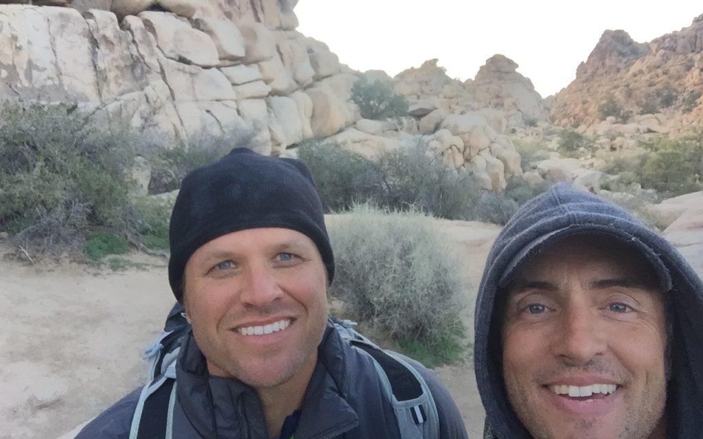 Jake Shumate and I finishing our day climbing at Joshua Tree National Park