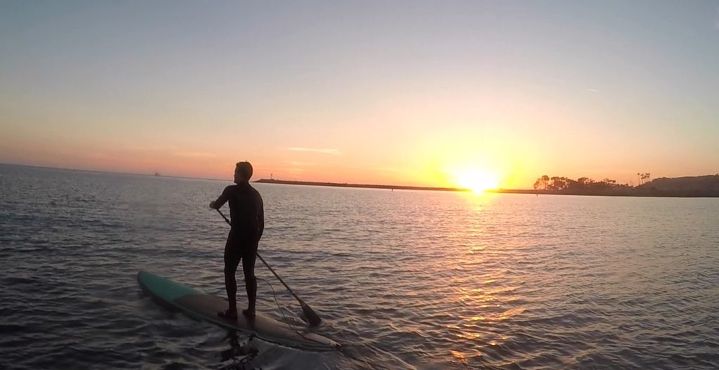 Stand UP Paddle at Dana Point CA sunset fading