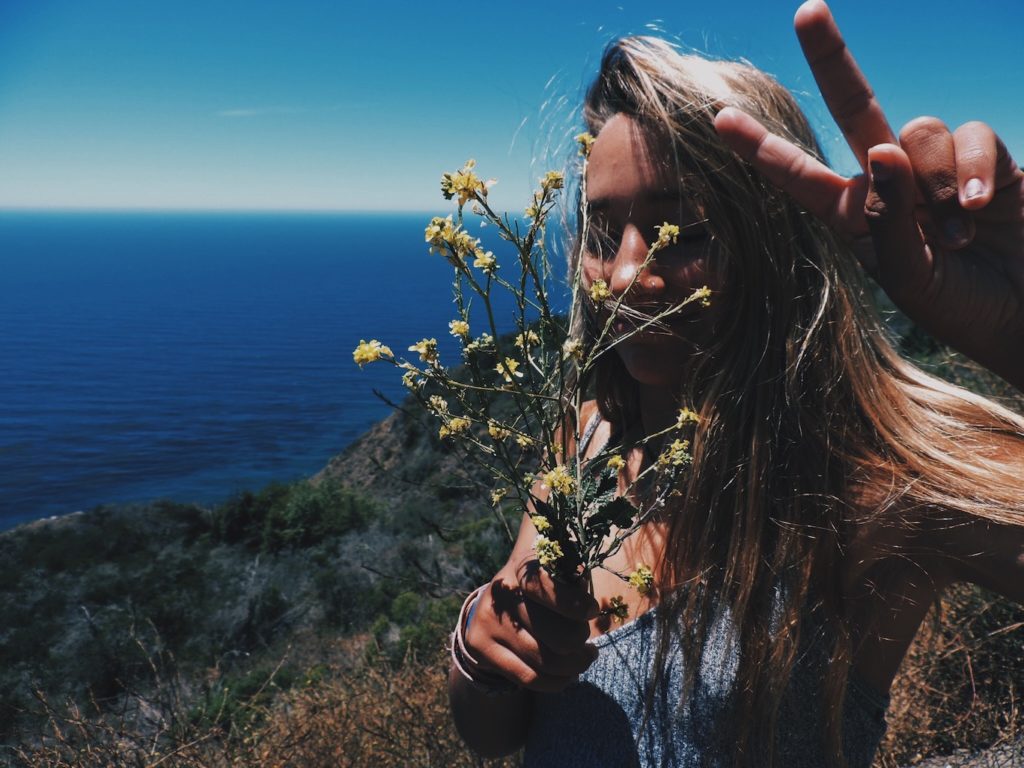 Flowers, friends, ocean, air, joy and play