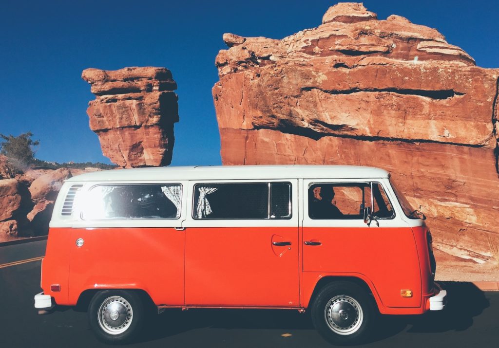 Our Joy Bus at Garden of the Gods -Playing Hooky Day